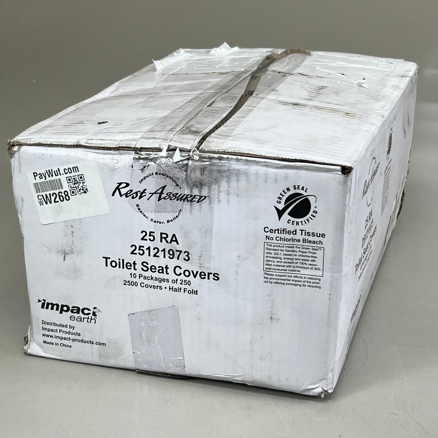 IMPACT EARTH (10 Pack) Toilet Seat Cover 250 toilet seat covers White 25121973