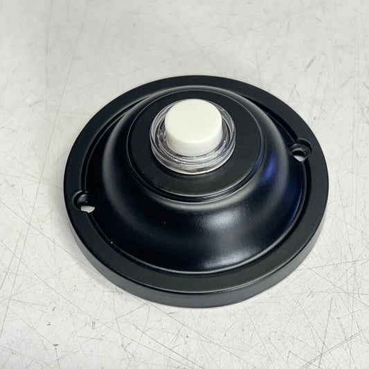 QUORUM Main Street Round Door Chime Button Old World Matte Black 7-304-95