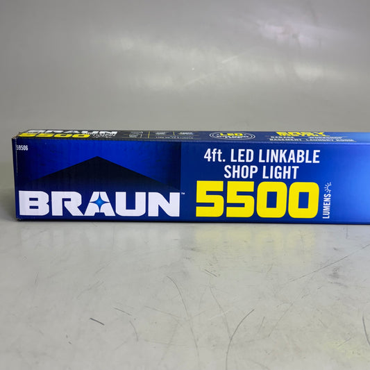BRAUN 4 ft Led Linkable Shop Light 5500 Lumens, White 59506