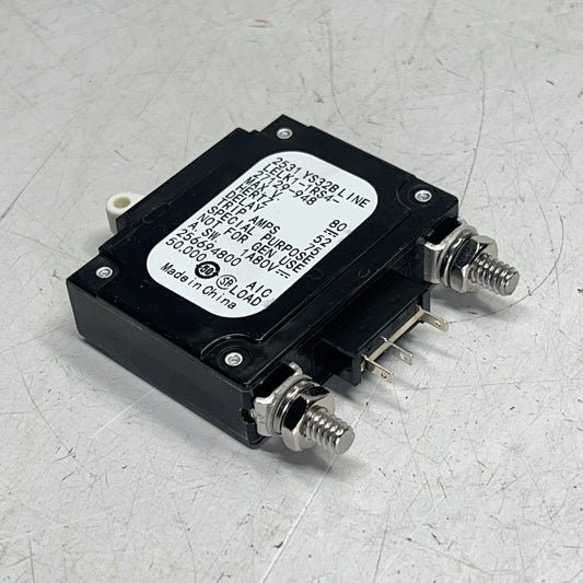 AIRPAX Circuit Breaker Lever 1 Pole Panel Mount 80 VDC 50A LELK1-1RS4-30452-50