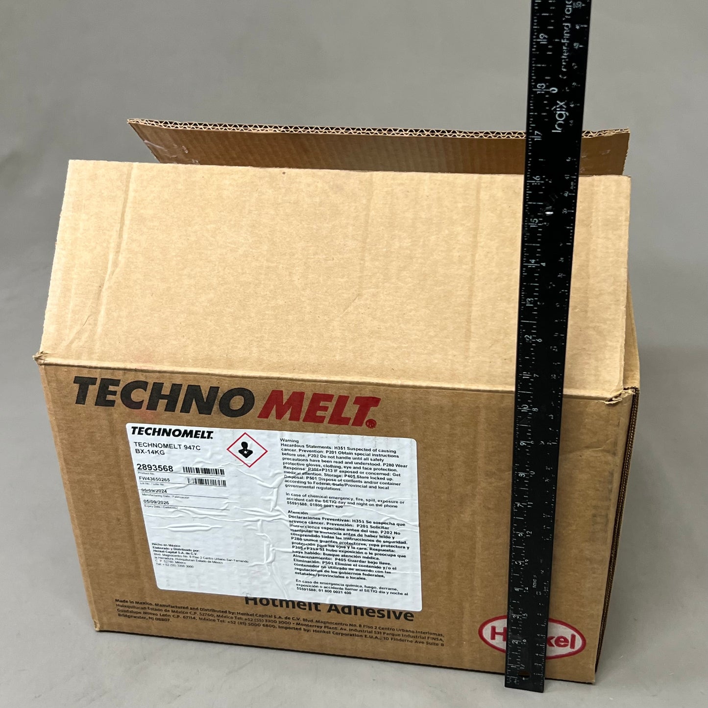 ZA@ HENKEL Techno Melt 947C Hotmelt Adhesive 33.8 LBS Transparent 2893568