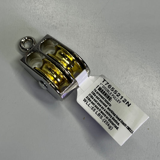 CAMPBELL (5 PACK) Dual Sheave Rigid Eye Pulley Die Cast Zinc Alloy 1" T7655212N