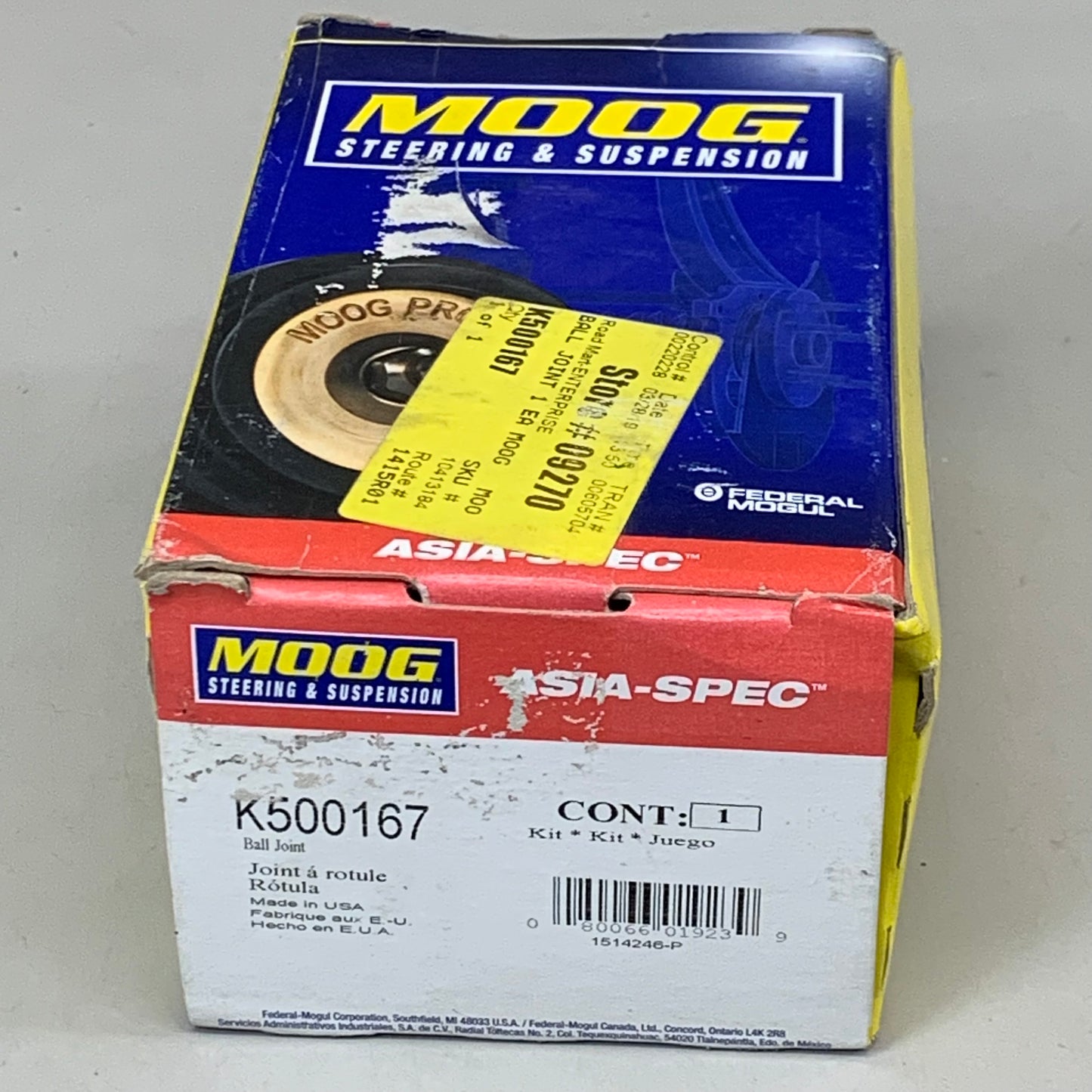 MOOG Front Upper Ball Joint For Hyundai & Kia Models Black K500167