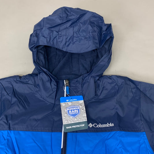 COLUMBIA Rain-Zilla Fleece Lined Jacket Youth Sz XL Bright Indigo/Navy RB3418-433