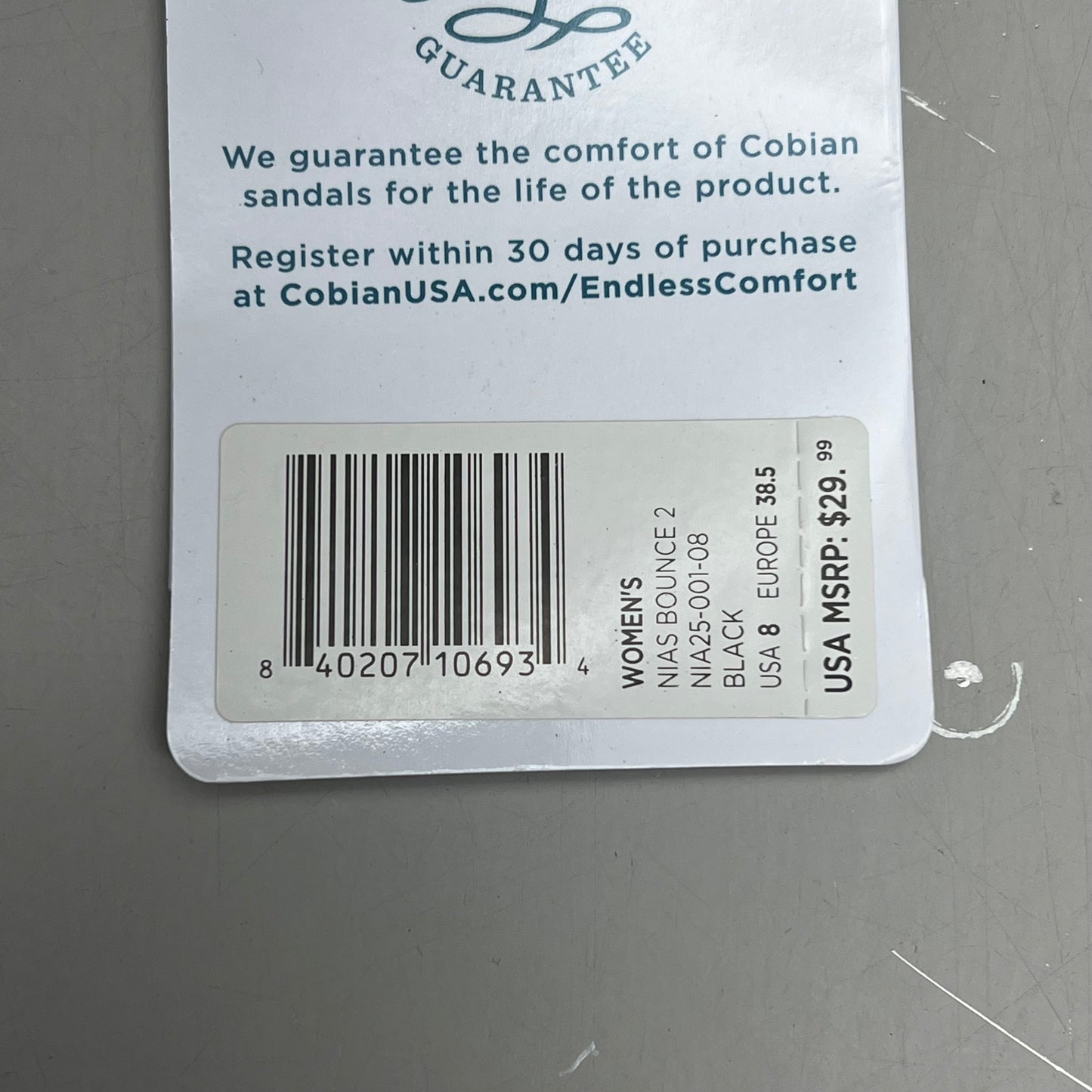 COBIAN Nia's Bounce 2 Synthetic Leather Women's Sz 8, EU 38.5 Black NIA25-001-8