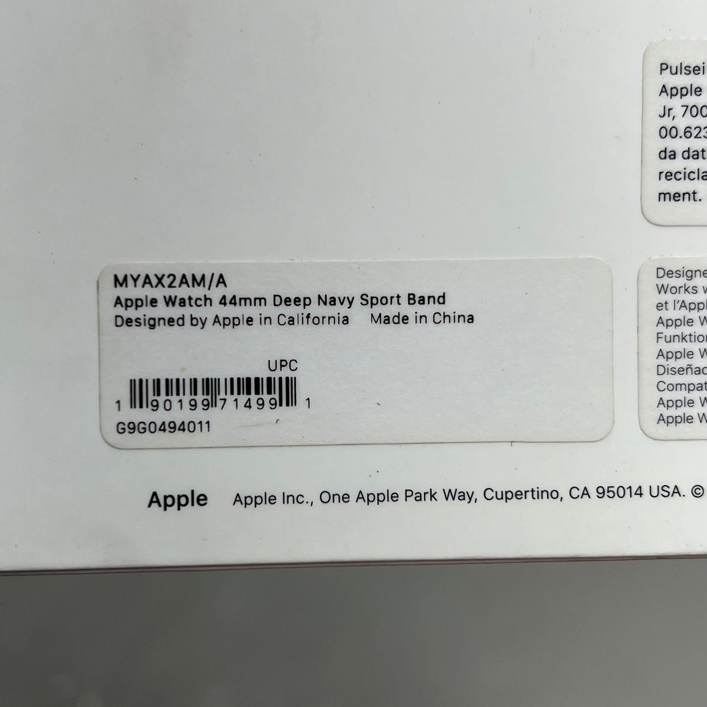 APPLE Sport Band For Apple Watch 44mm Deep Navy MYAX2AM/A