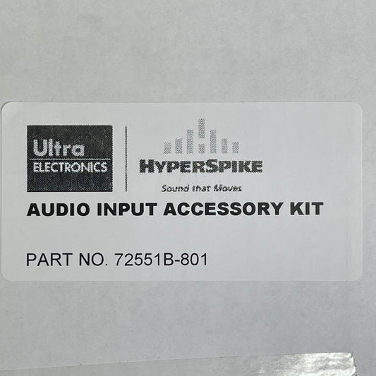 ULTRA ELECTRONICS HyperSpike Audio Input Accessory Kit 72551B-801