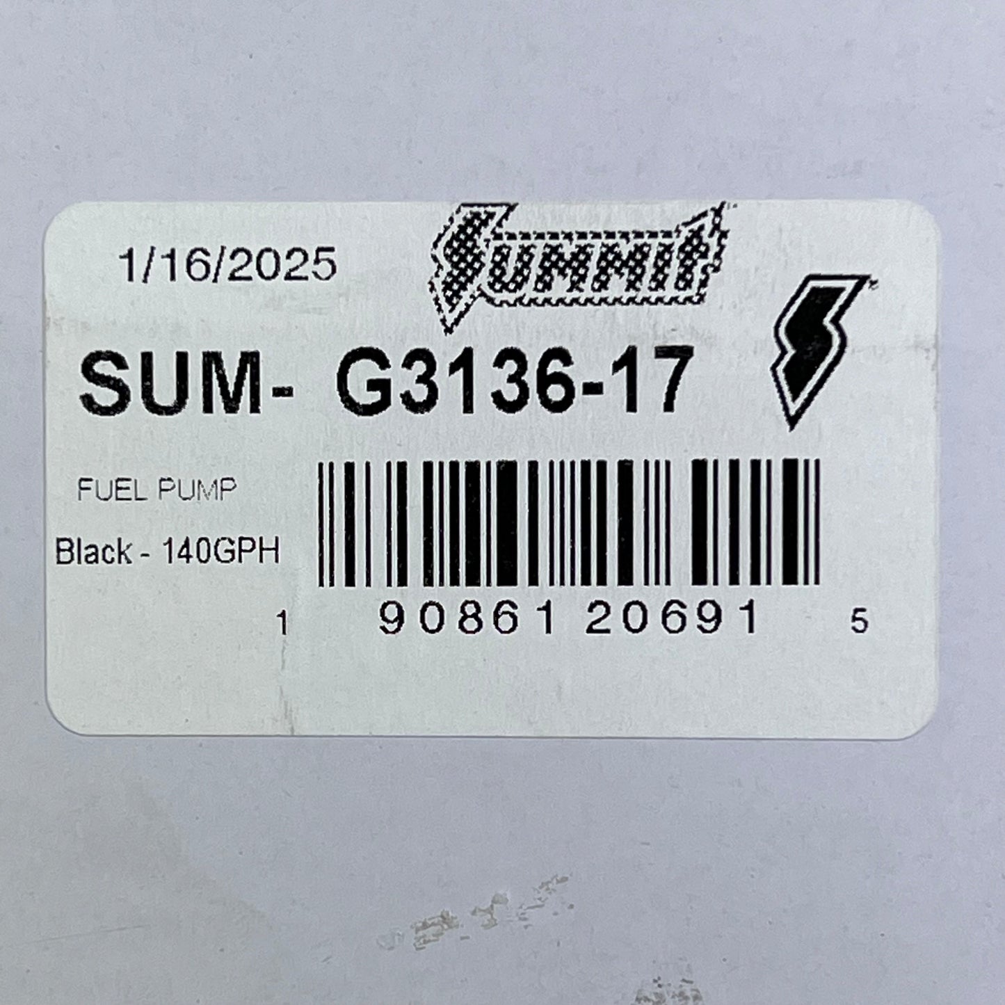 SUMMIT Racing Electric Fuel Pumps Electric Eternal 16 PSI 12V SUM-G3136-17