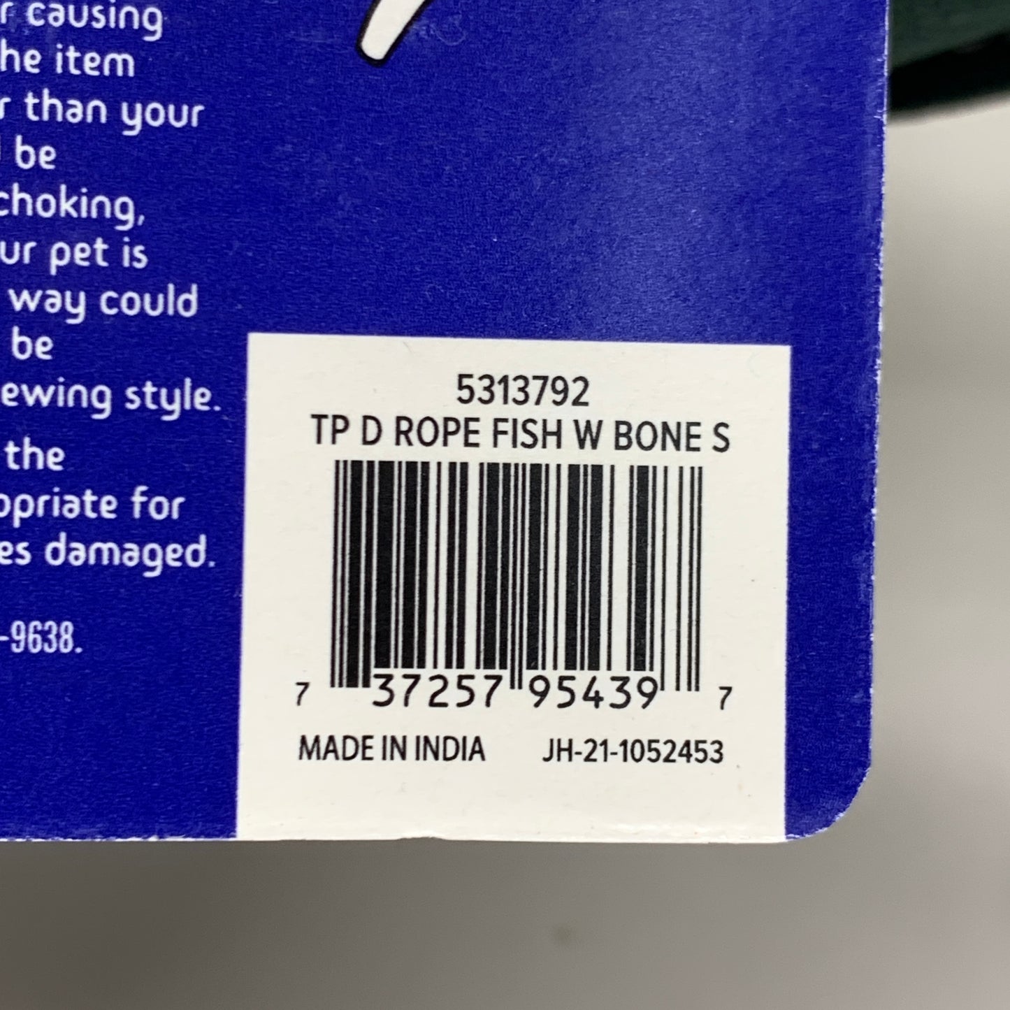 JOYHOUND (2-PK) Game On Rope Fish w/ Bone Dog Toy 5313792