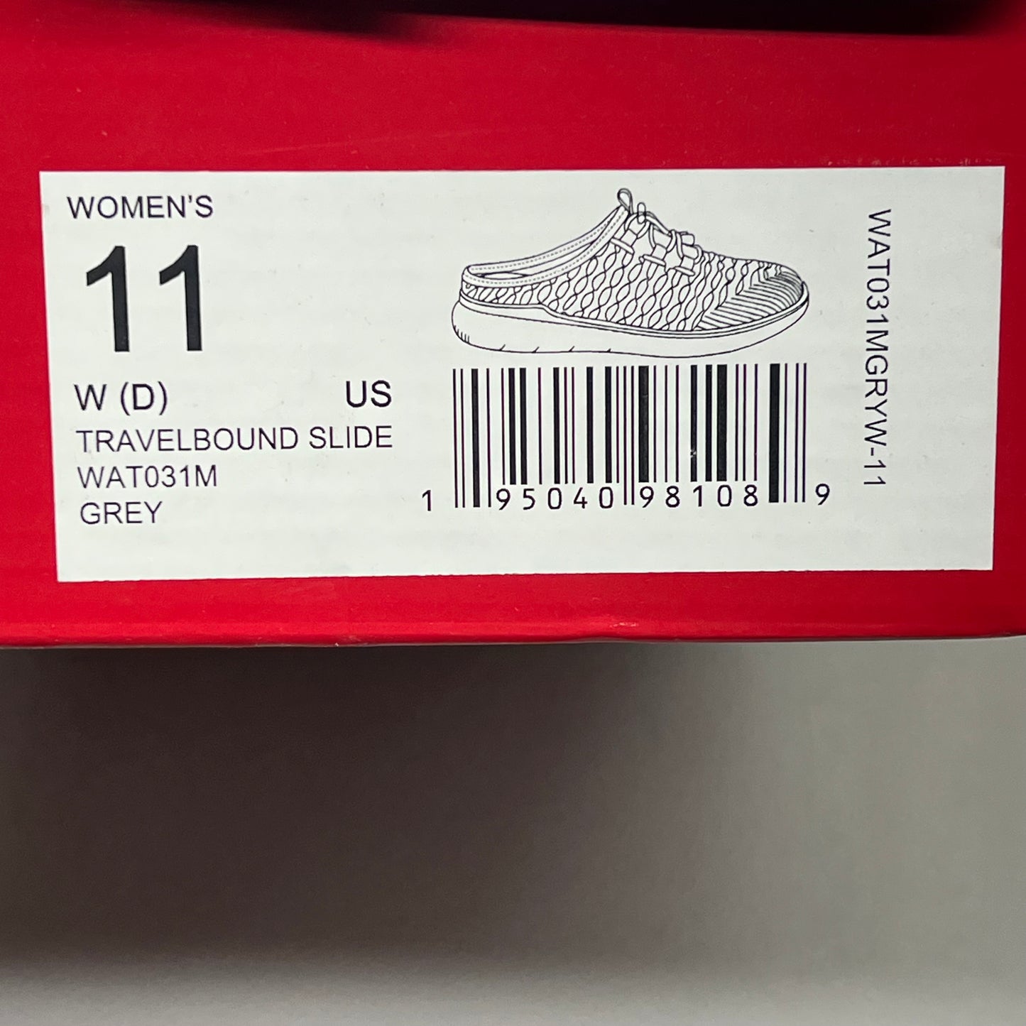 PROPET Travel Bound Slide Thermal Rubber Women's Sz 11 Width W (D) Grey WAT031M