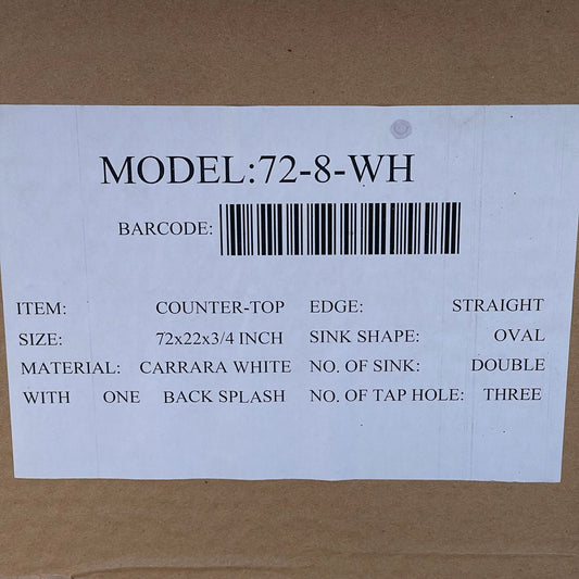 ZA@ Pallet of MIXED Bathroom Sink Countertop 72-8-WH (AS-IS)