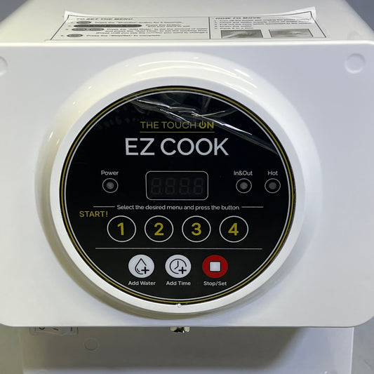EZ COOK The Touch On Compact Ramyun Cooker Adjustable Settings White/Black H5600