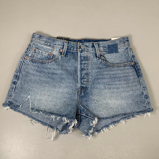 LEVIS 501 Original Fit High Rise Shorts Medium Wash Women's Sz 29 Mega Vibe Blue