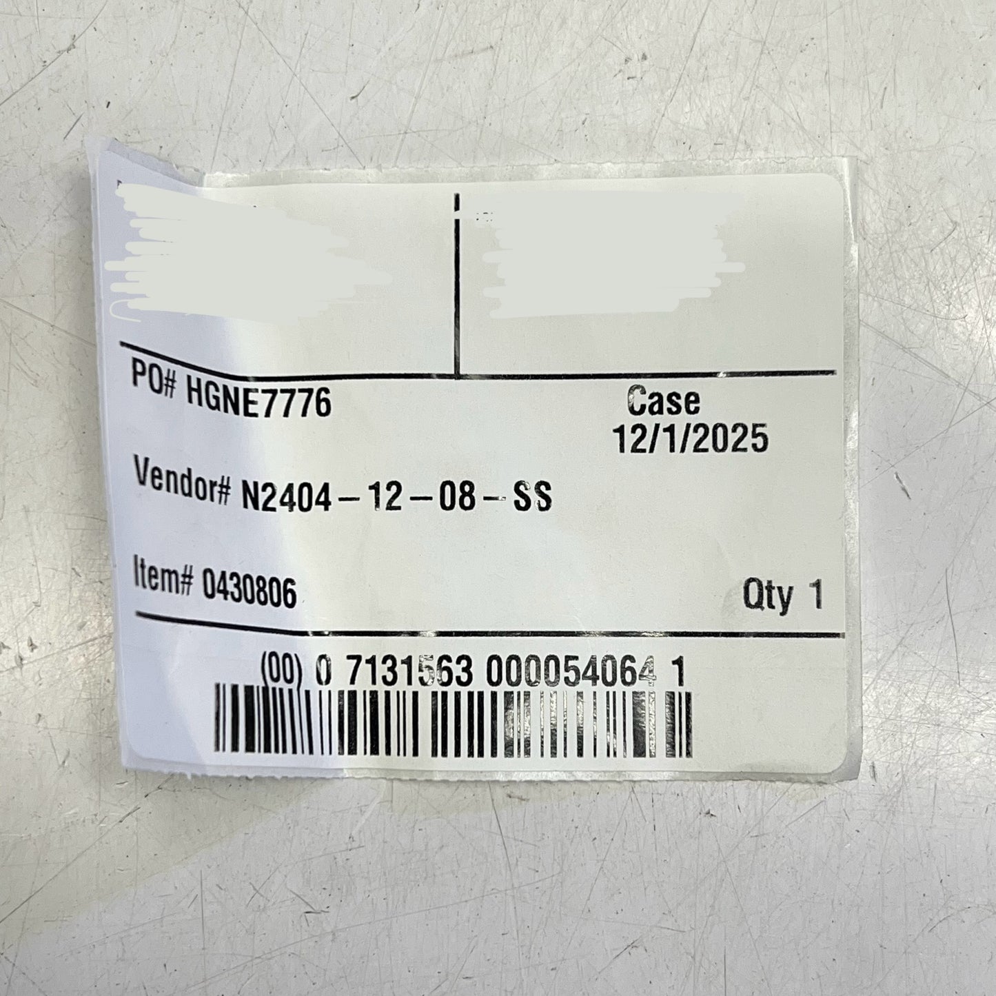 BRENNAN Ss Instrumentation 3/4" to 1/2" Fitting X Male Npt Straight 12 x 08 N2404-12-08-SS