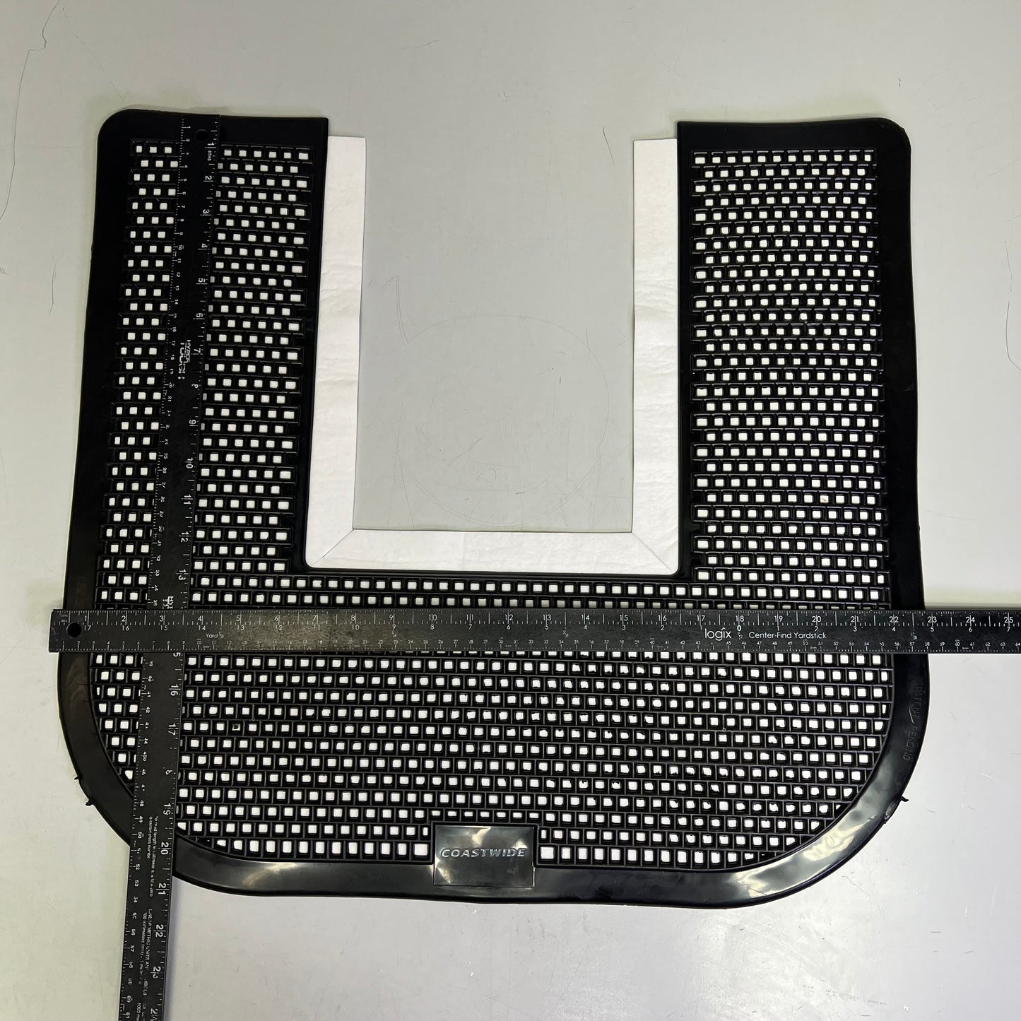 COASTWIDE (6 PACK) Professional Toilet Floor Mat 17.5"x20.5" Black CW24768