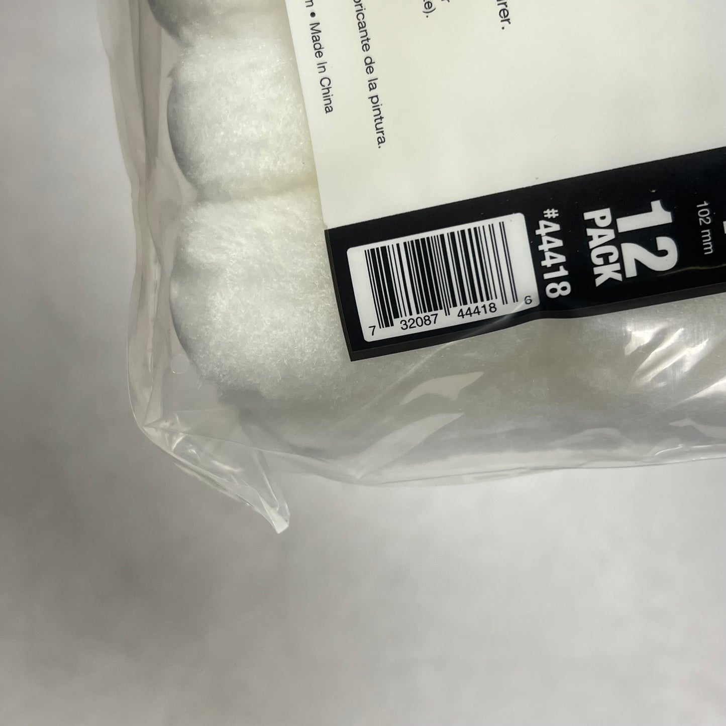 WHIZZ PROFESSIONAL (12 PACK) High Pick-up & Release 3/8" Nap 4" L White 44418