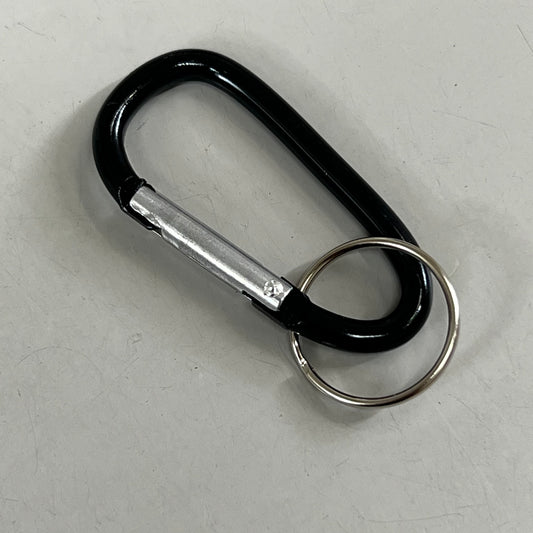 ADVANTUS (10) Key Chain Carabiner W/ Key Ring Black 091141755553