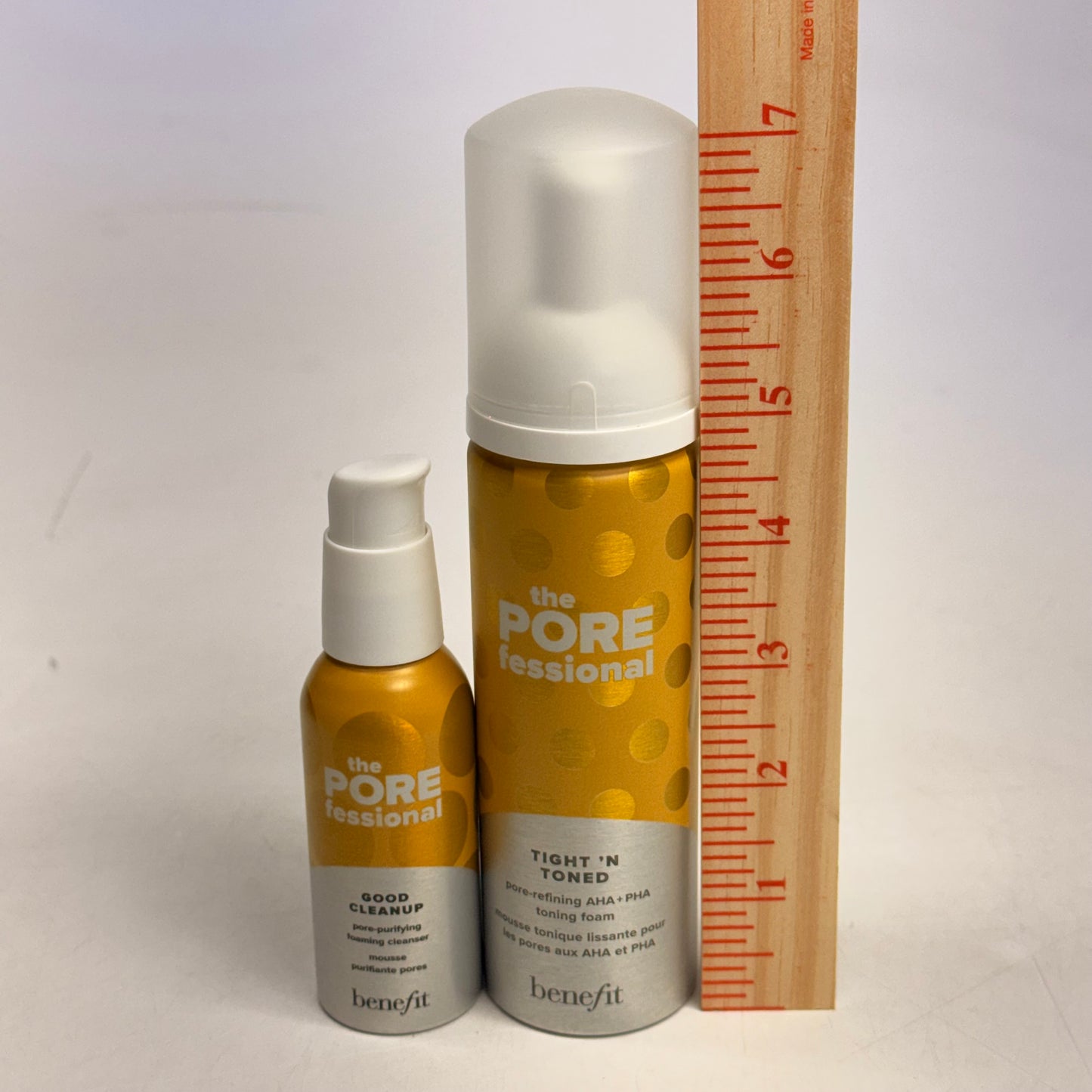 ZA@ BENEFIT The Pore Fessional Tight 'n Toned 4.5 Fl Oz + Good Cleanup 5 Fl Oz Set A