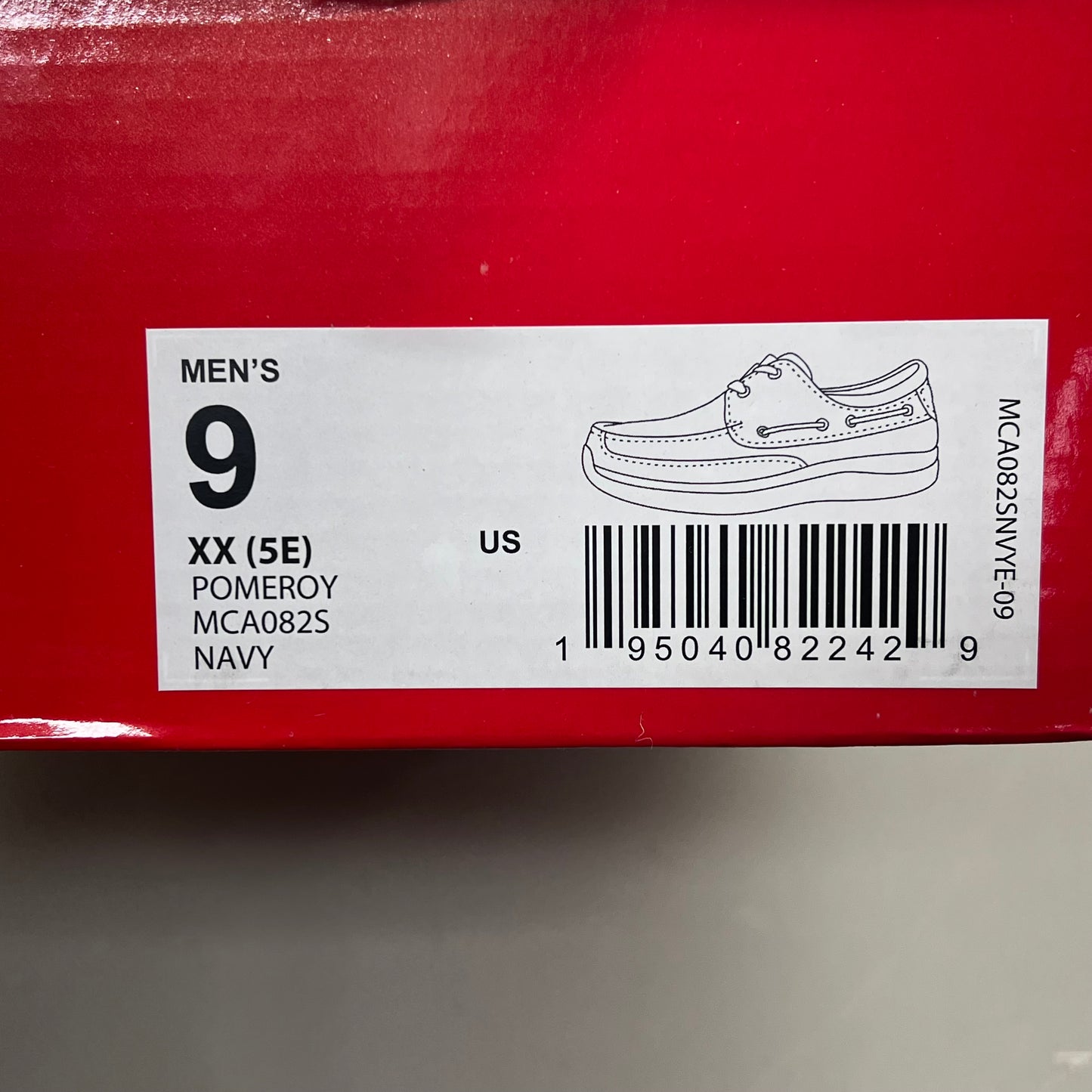 PROPET Pomeroy Boat Shoe Orthotic Friendly Men's Sz 9 XX (5E) Navy MCA082S