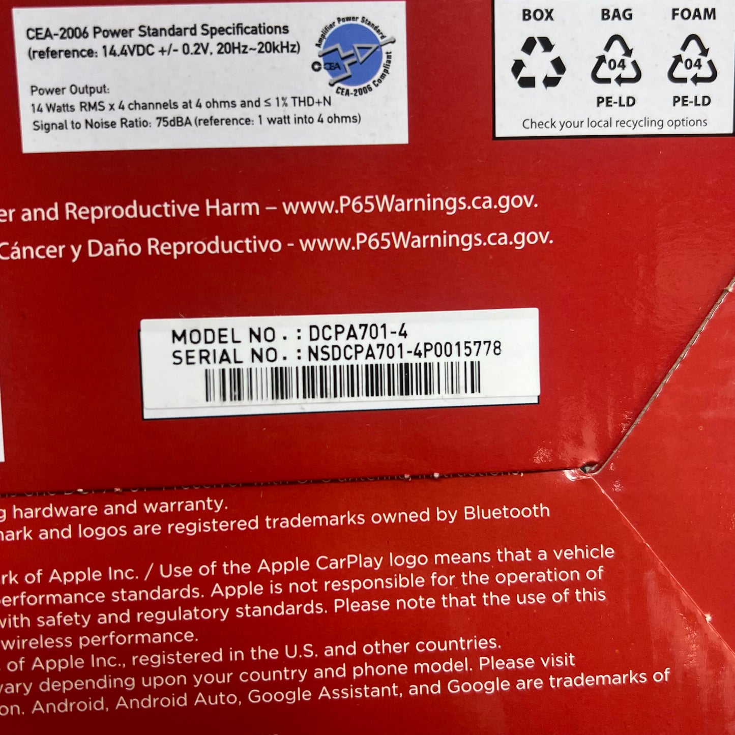 DUAL Touchscreen Digital Multimedia Receiver W/Bluetooth Apple/Andriod DCPA701-4