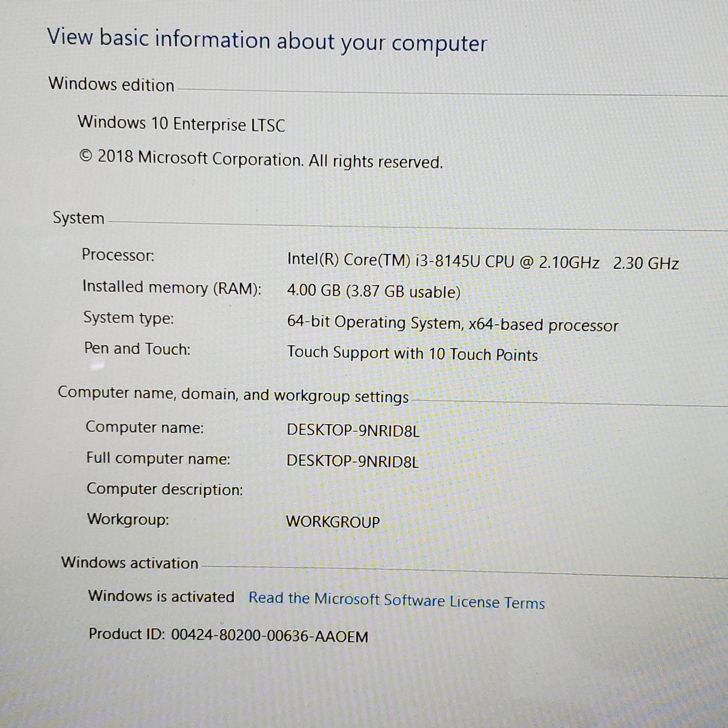 ZA@ TOUCH DYNAMIC Razor 15.6" LCD Front Display & 11" Rear W/ Win 10 OS RZ34A0-C827AA (POS Not Working)