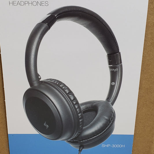 STAGG Closed Dynamic Headphones Over Ear Corded Black SHP-3000H