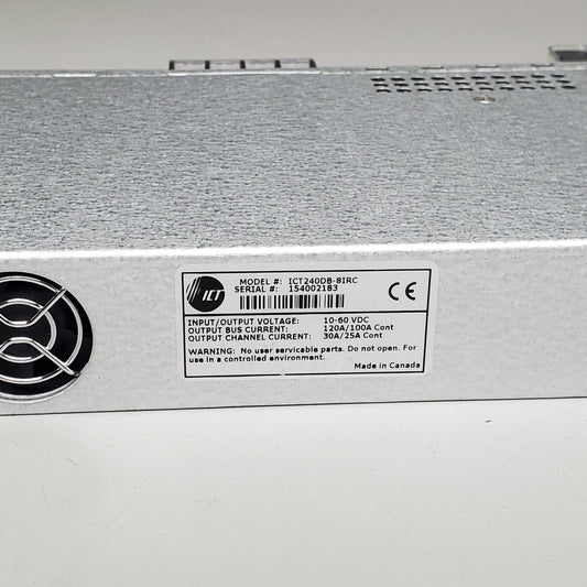 ICT Dual Bus DC Load Distribution Panel S3 ICT240DB-8IRC