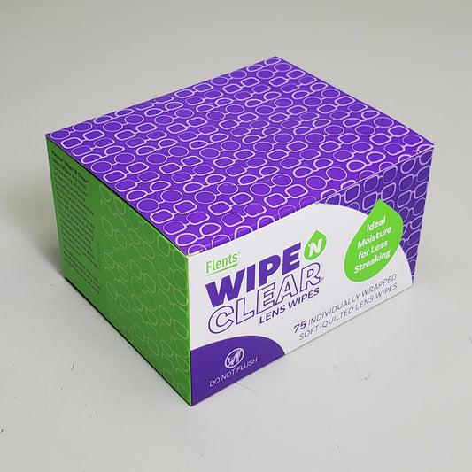 FLENTS (225 Wipes) Wipe N Clear Lens Wipes Individually Wrapped 402919