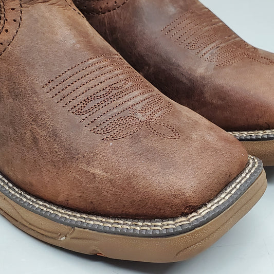 Justin Rush Hickory Brown Water Buffalo Boot Style #SE7400 Size Mens 8.5 EE