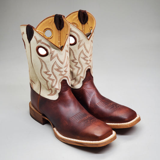 Justin Caddo Cognac Cowhide Boot Style #BR776 Size 10.5 EE