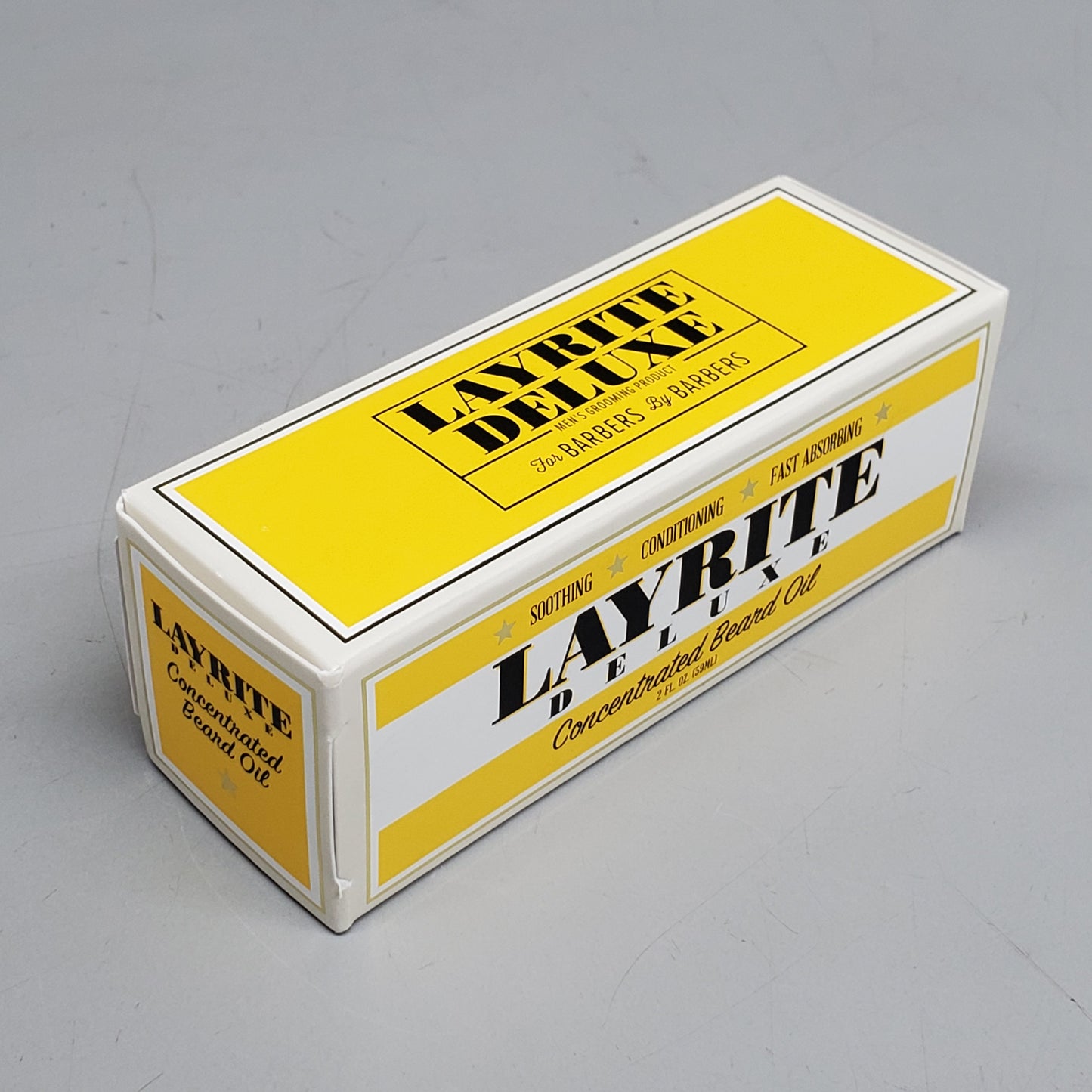 LAYRITE DELUXE Concentrated Beard Oil 2 fl oz Soothing Conditioning Fast Absorbing