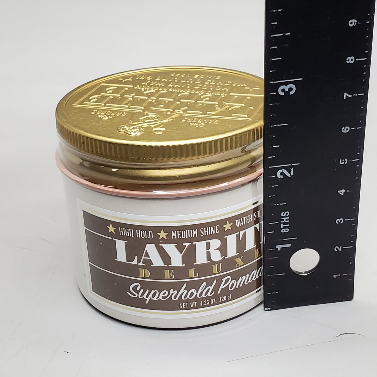 LAYRITE DELUXE Hair Superhold Pomade 4.25 oz High Hold Med Shine Water Soluble