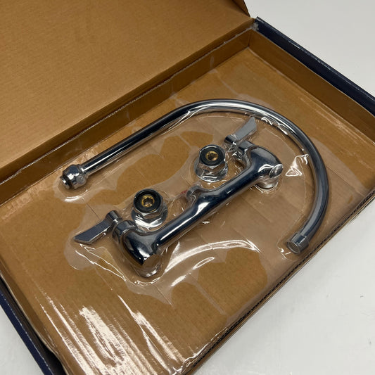 WATERLOO Wall-Mounted Faucet Double-Jointed Swing Spout 8" 18" Chrome 750FW810G