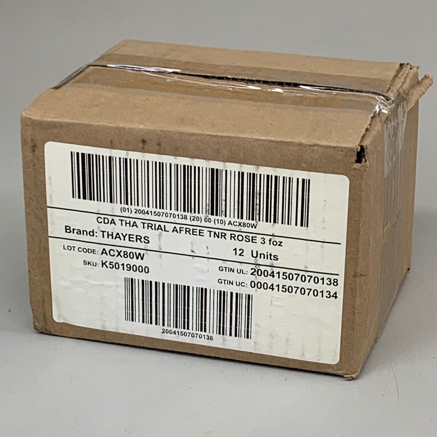 THAYERS (12 PACK) Alcohol-Free Witch Hazel Toner Rose Petal Scent 3 oz Clear K5019000