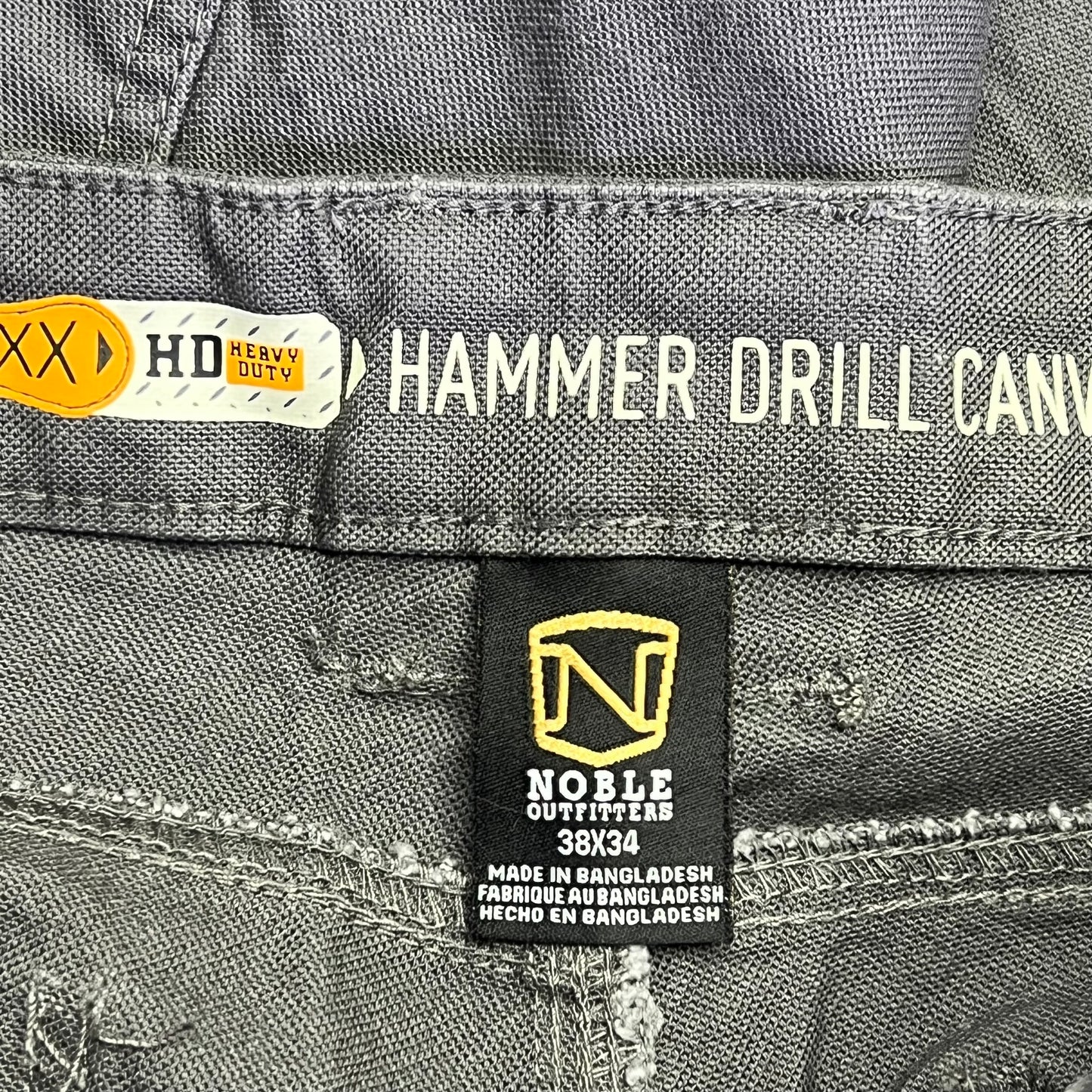 NOBLE OUTFITTERS Full Flex Canvas Cargo Pant Men's Sz 38x34 Wolf Grey 18426