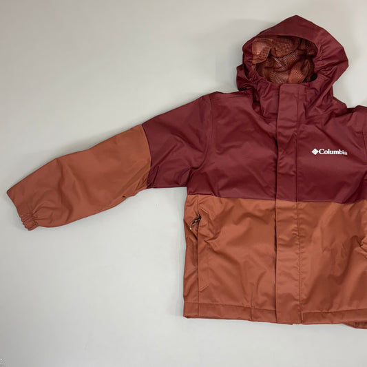 COLUMBIA Hikebound Jacket Waterproof Breathable Omni-Tech Youth XXS Spice Auburn
