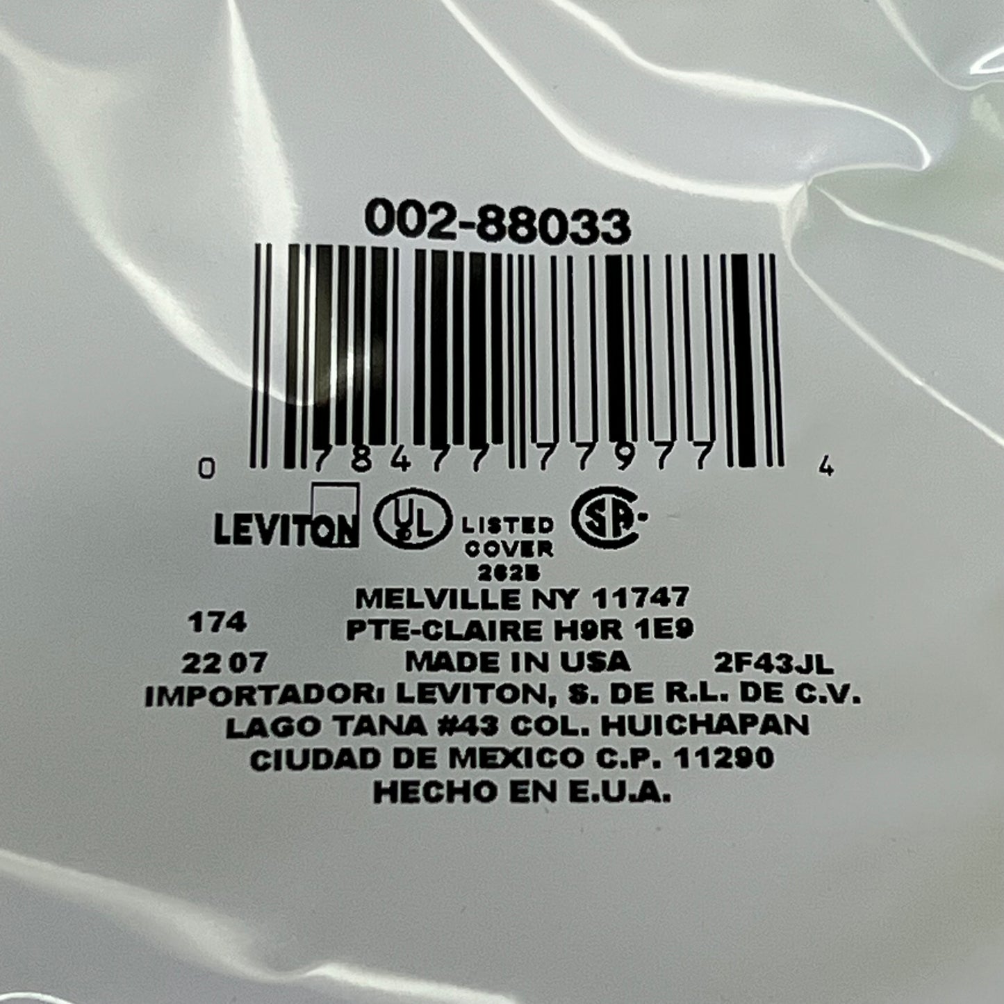 LEVITON (5 PACK) 3 Gang Blank Wall Plate Standard Sz White 88033