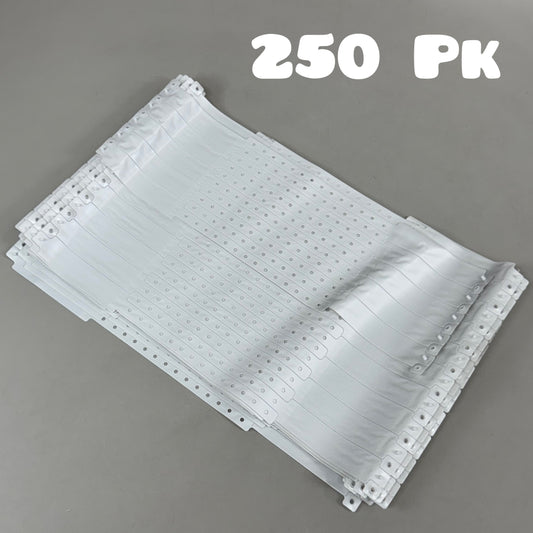 PDC (250 PC) Secureline Bar Code I.D. Insert Wrist Band Bracelets White 940-11-PDJ