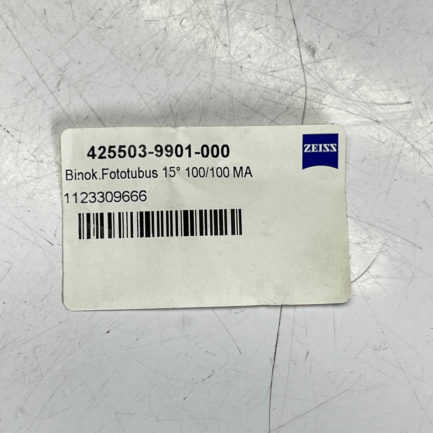 ZEISS Binocular Phototube 15°/25 Upright Image 100:0/0:100 425503-9901-000
