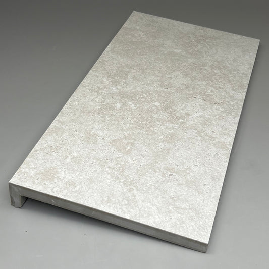 TIVOLI'S STONE (2 Pieces) Avorio 24" x12"x 2" Coping Porcelain Tile Bianco