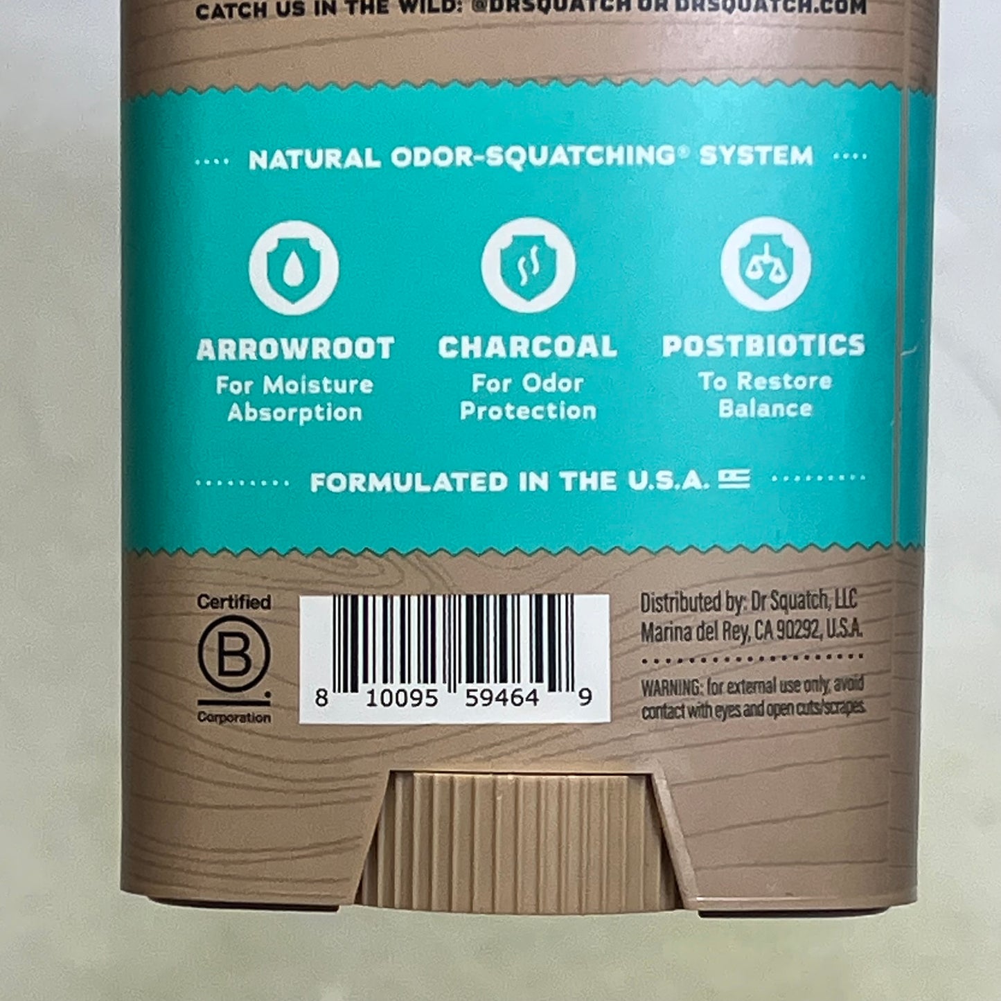 DR SQUATCH (2 PACK) Natural Deodorant For Men Coconut Castaway Scent 2.65 Oz