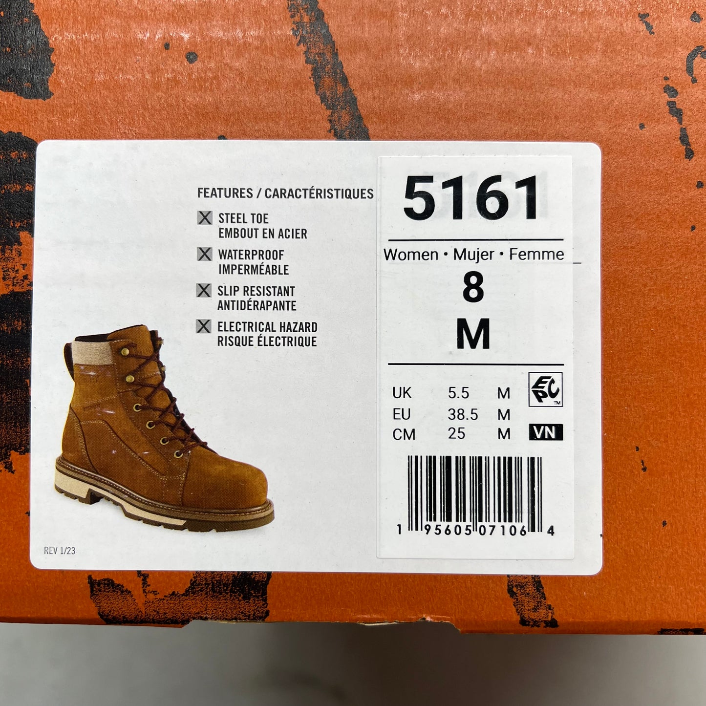 RED WING SHOES Work Boots Waterproof Safety Toe Women's Sz 8 M Brown 5161