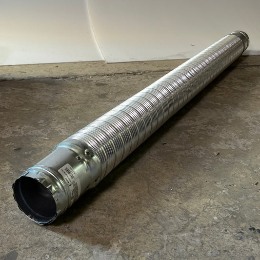 AMERIVENT (6 Pcs) Double Wall Flexible Vent Pipe Sz 4” x 60”, Silver 4ADFC5