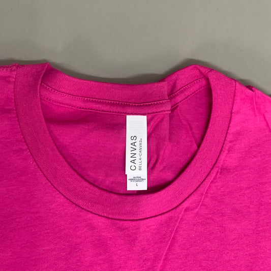 BELLA + CANVAS (12-PACK) Unisex Crewneck Short Sleeve Tees Sz L Berry (New)
