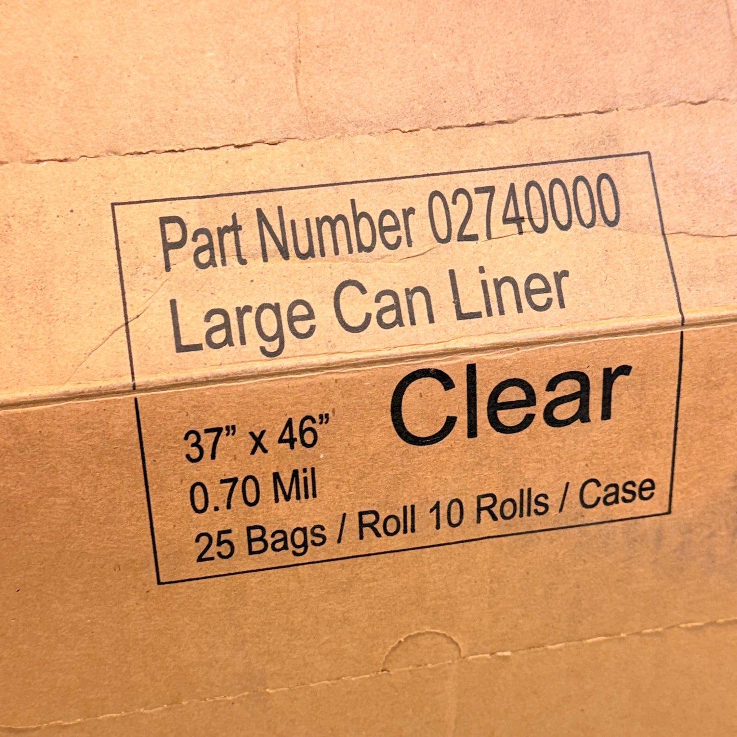 BERRY GLOBAL INC Large Can Liner Clear (250 Bags) 37" X 46" Clear