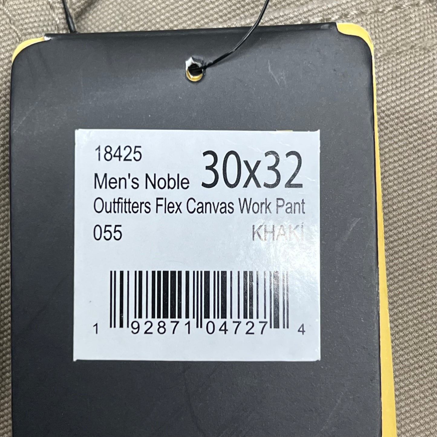 NOBLE OUTFITTERS Flex Stretch Canvas Work Pant Men's Sz 30x32 Khaki 18425