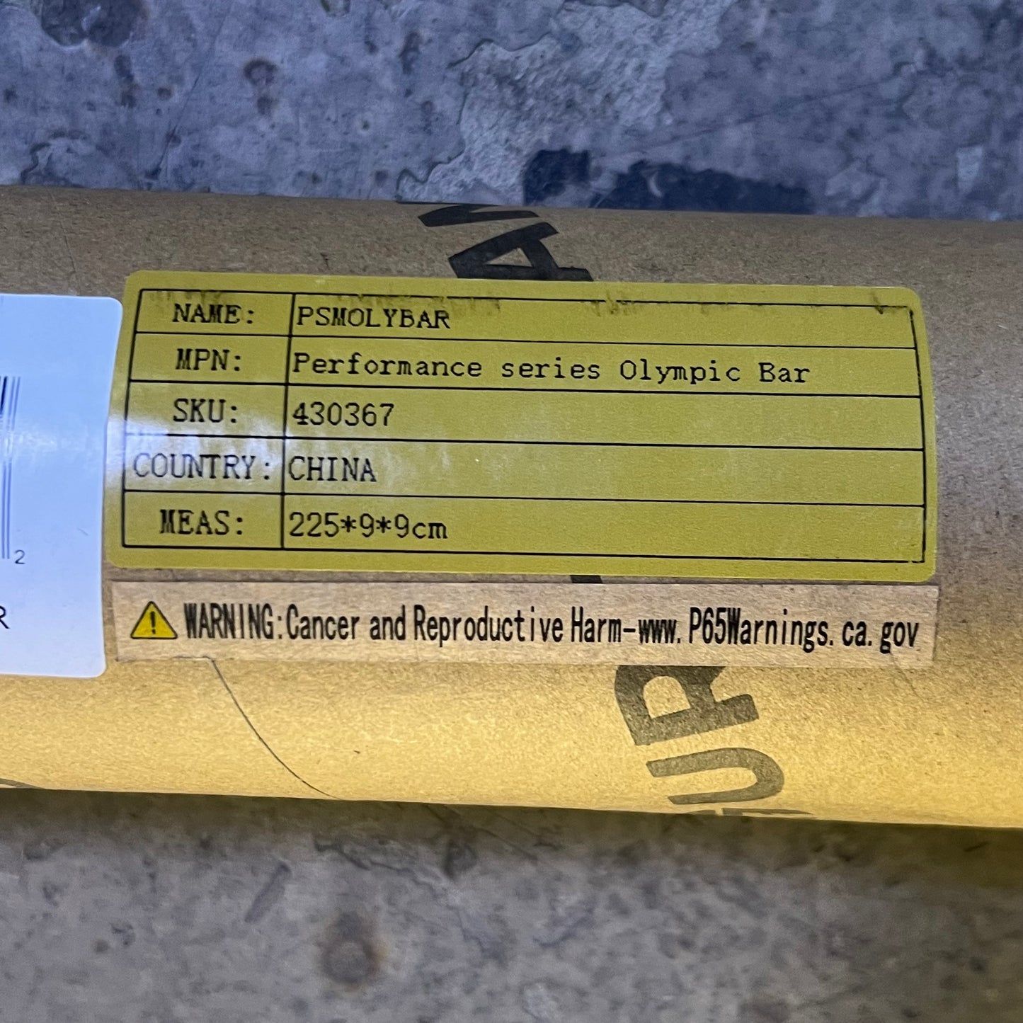 TITAN Performance Series Olympic Barbell 86.6"L Cap 700 Lb. Chrome 430367