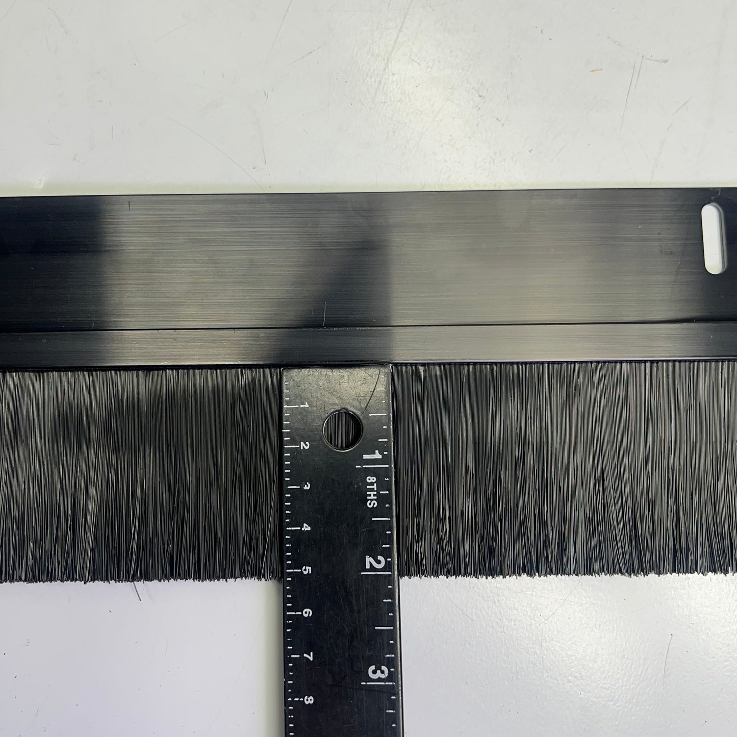 FELTON Straight Strip Brush Door Seal 2" Bristles 9.5" Mounting 39" X 4" 491459