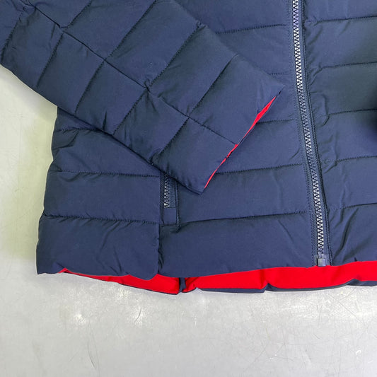 ZA@ TOMMY HILFIGER Lightweight Coat Jacket Women's Sz M Navy Blue/Red J2XJ0834