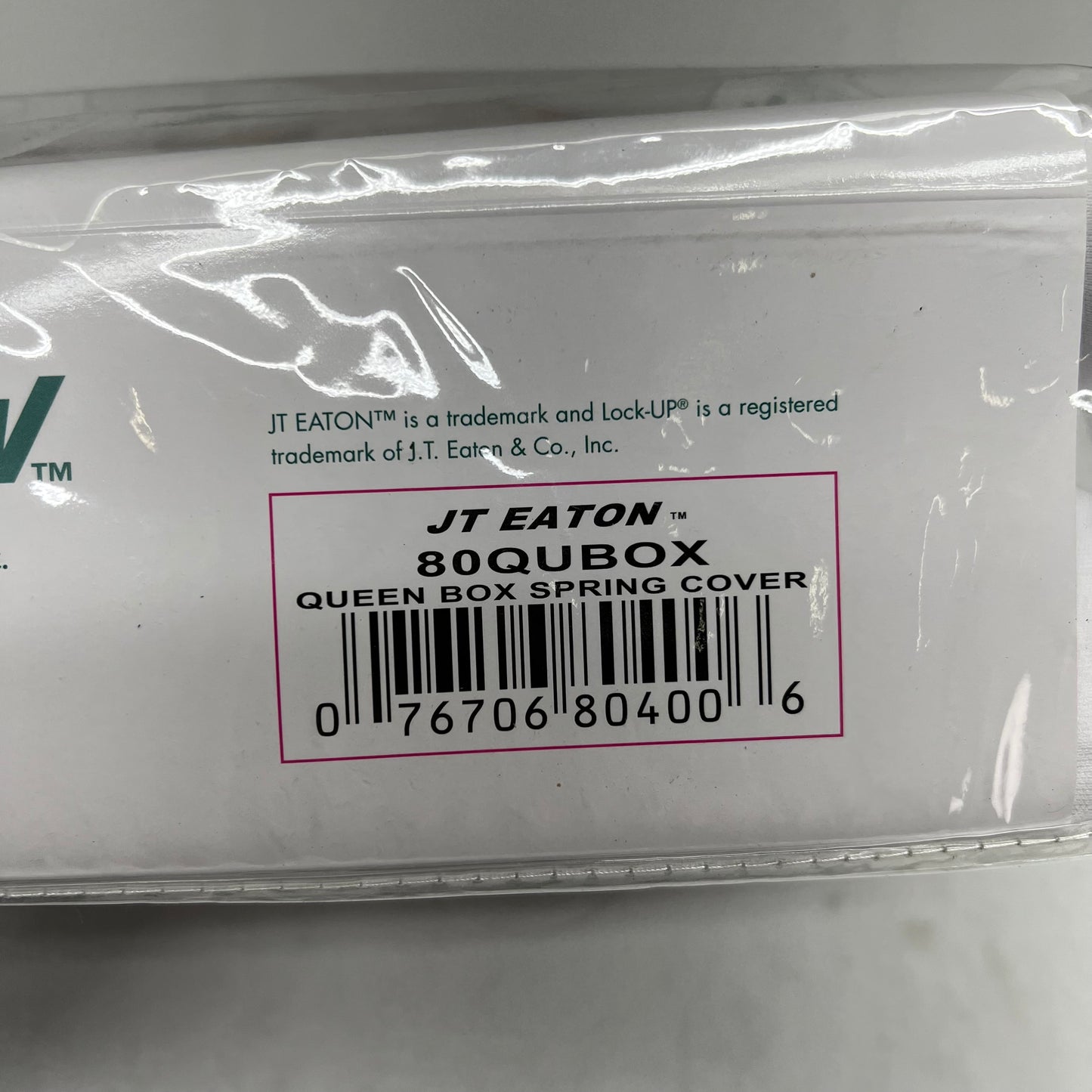 JT EATON Lock Up Box Spring Encasement Prevents Bed Bugs Queen White 80QUBOX
